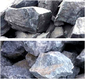 Ores or other materials